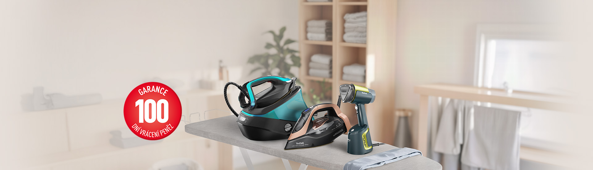 100 dní garance vrácení peněz na žehlení Tefal - uplatnění garance