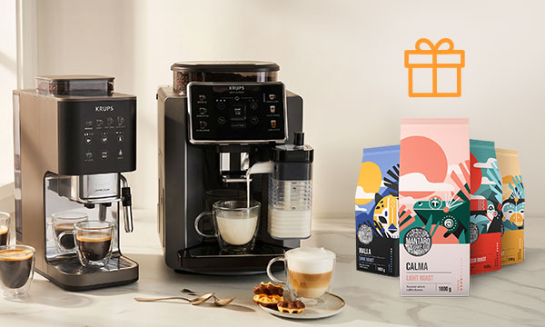 Vásároljon Krups Coffee Crush vagy Krups Sensation Milk kávéfőzőt az Euronicsban, és Mantaro szemes kávét adunk ráadásként