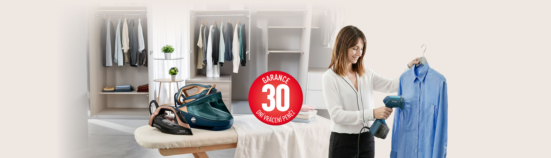30 dní garance vrácení peněz na žehlení Tefal - uplatnění garance