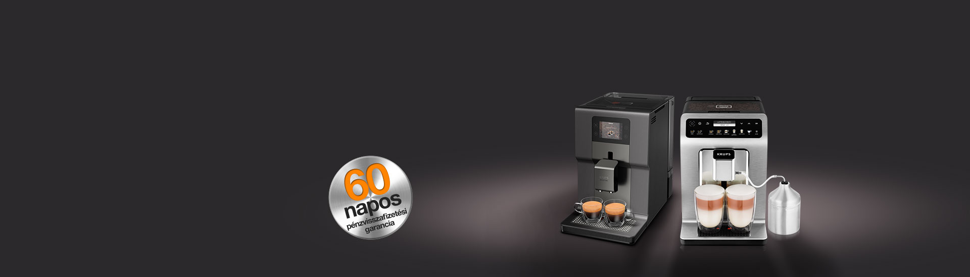 Krups automata kávéfőzők 60 napos pénzvisszafizetési garanciával